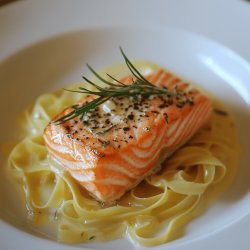 Tagliatelles au saumon fumé et ciboulette