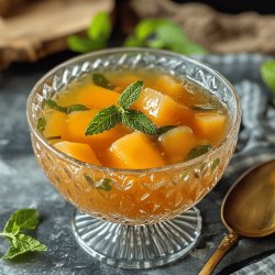 Compote d'abricots à la menthe