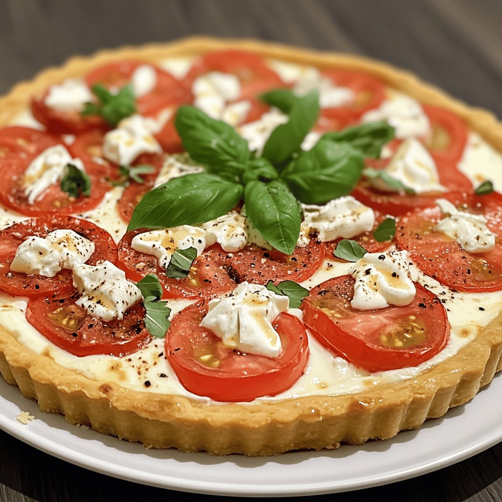 Tarte tomate chèvre miel