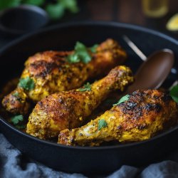 Cuisse de poulet au curry au four