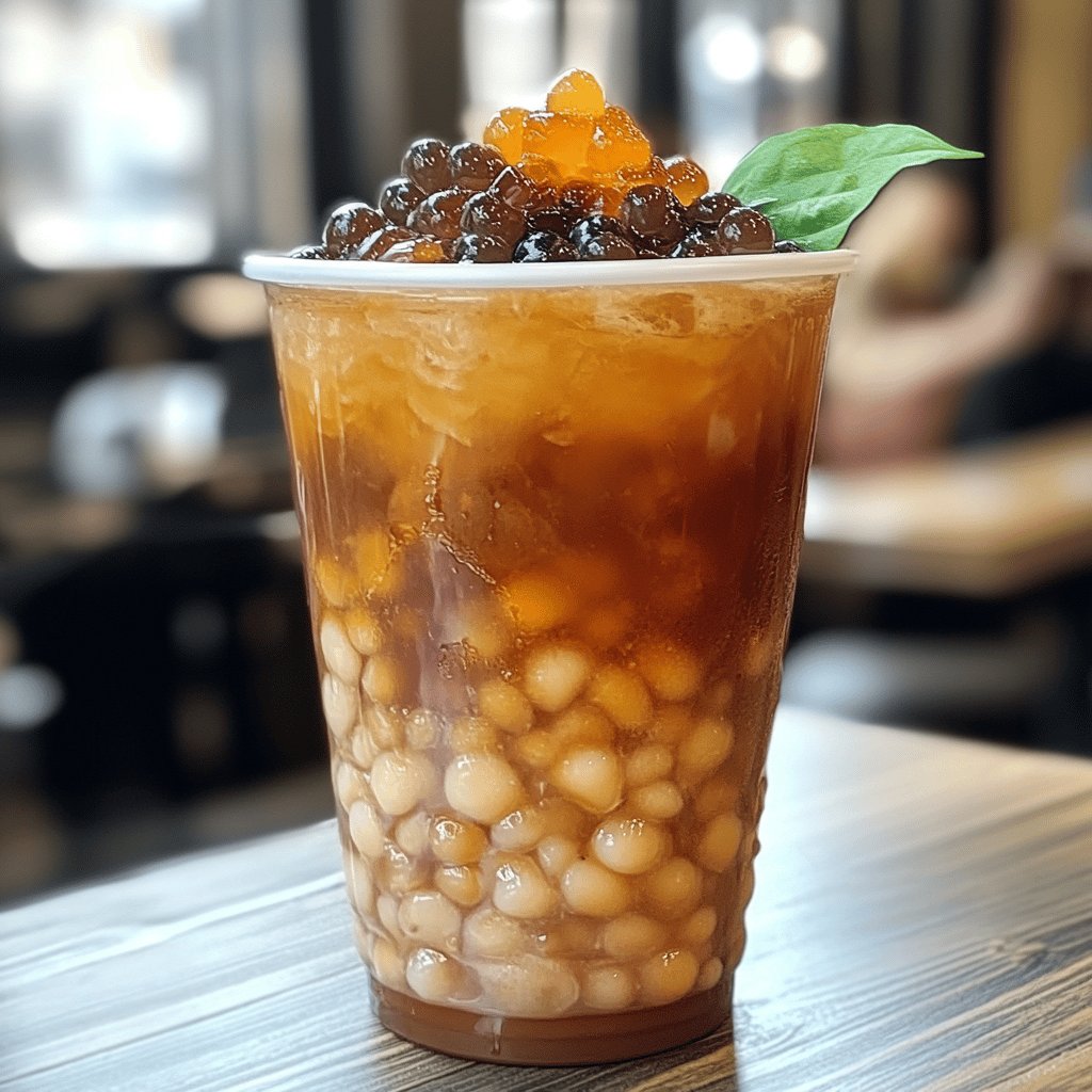 Coconut Milk Black Tea with Tapioca Pearls