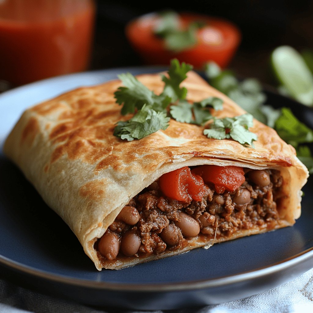 Beef and Bean Chimichangas