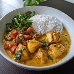 Curry de poulet au lait de coco au Cookéo