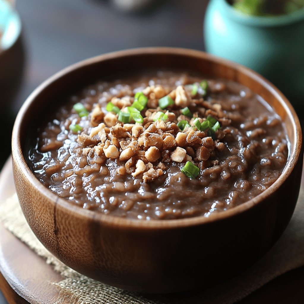 Filipino Chocolate Rice Porridge