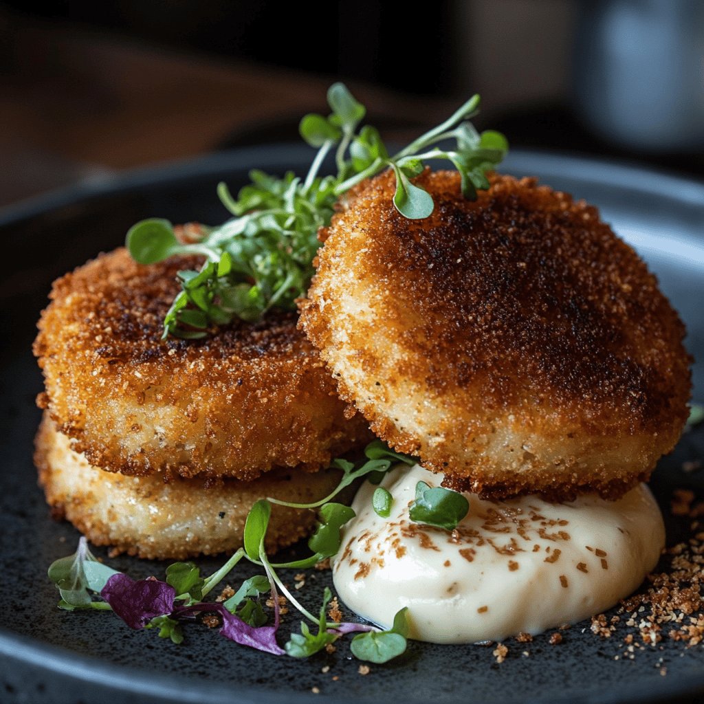 Panko Crusted Potato Cakes