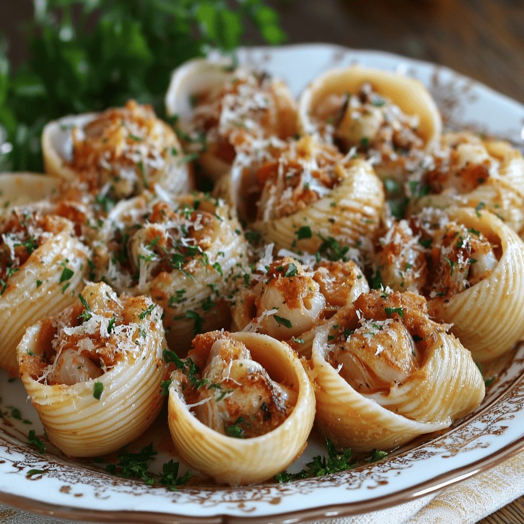 Conchiglionis farcis au thon et chèvre