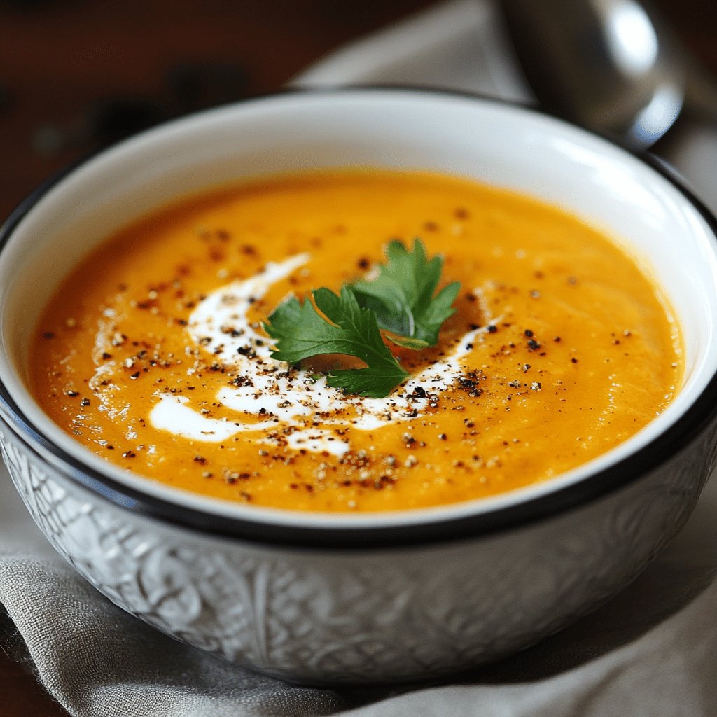 Velouté de potimarron et légumes