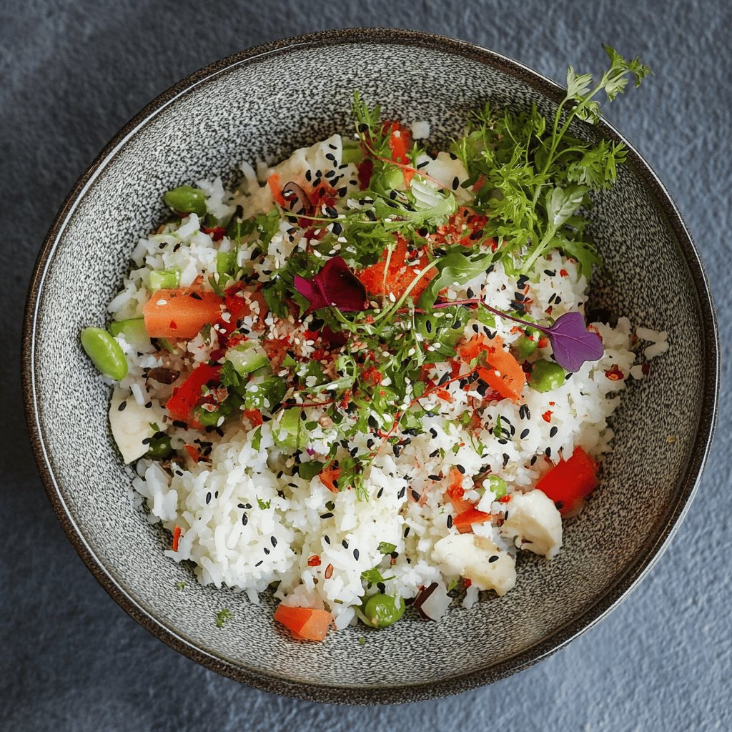 Salade composée au riz