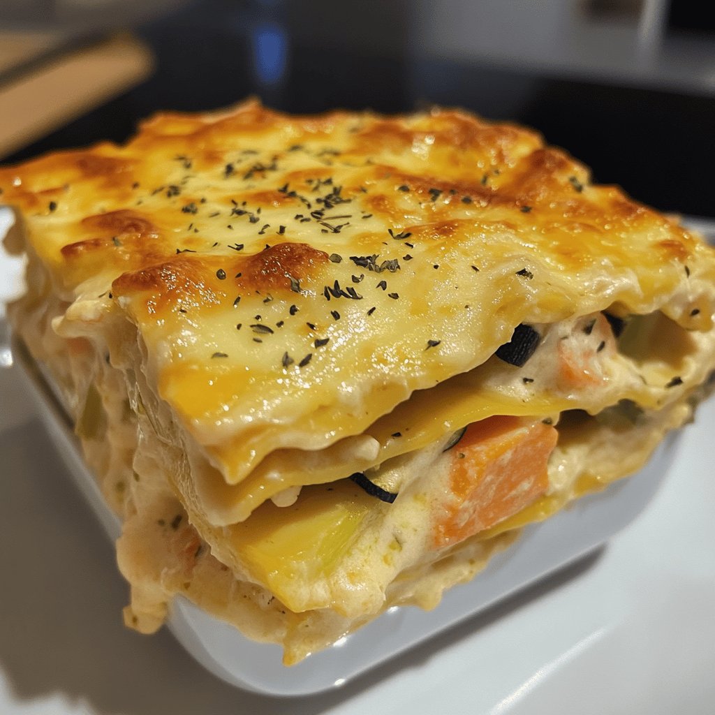 Lasagnes au saumon et aux courgettes