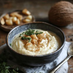 Purée de patates douces au lait de coco