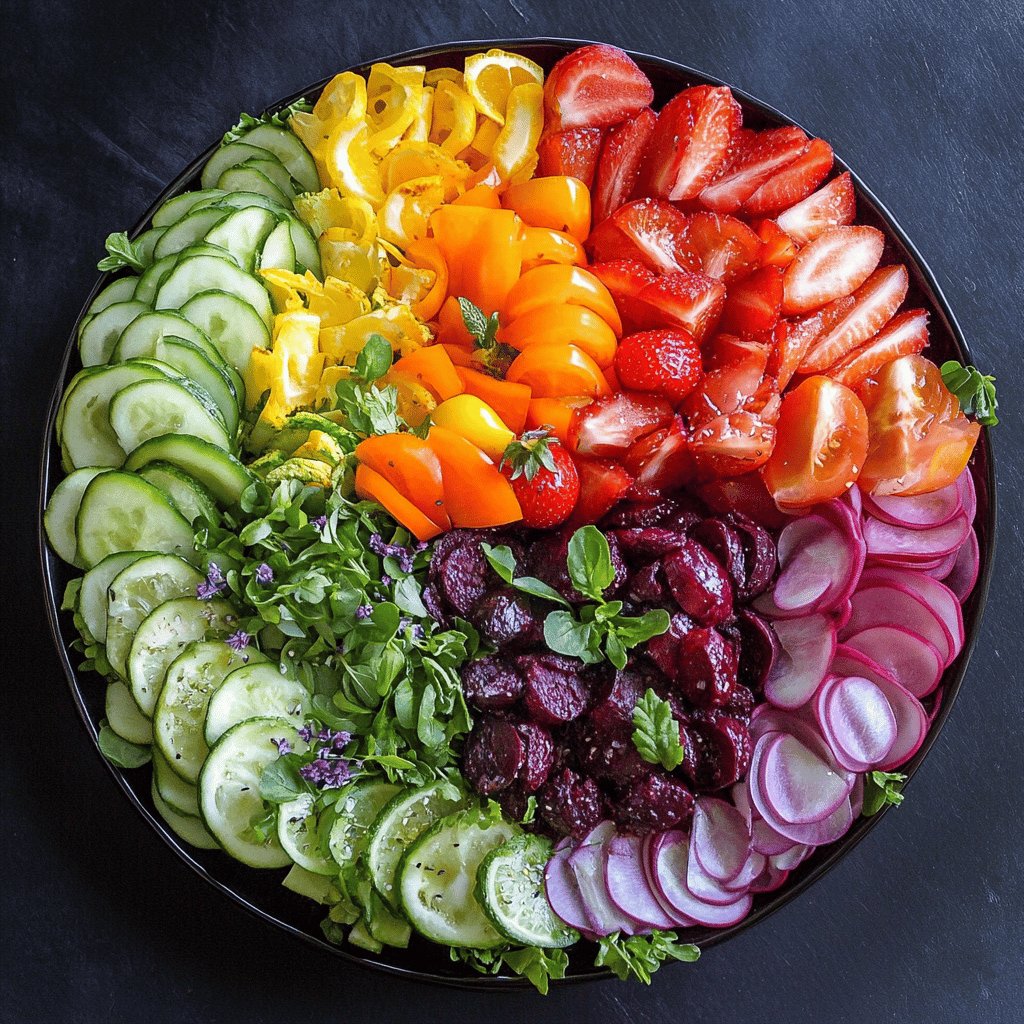 Salade à 8 étages colorée