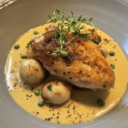 Poulet à la moutarde et à la crème