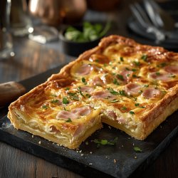 Quiche aux dés de jambon