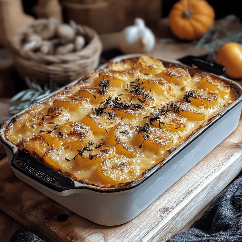 Gratin de pommes de terre et butternut