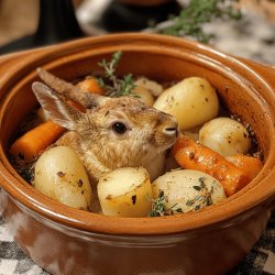 Lapin à la moutarde en cocotte