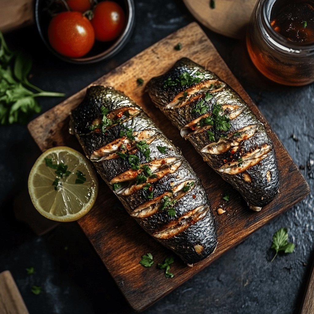 Sardines au four à l'ail