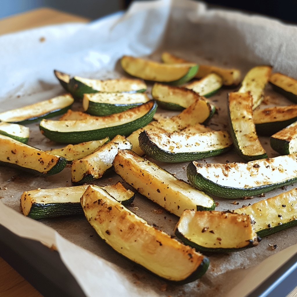 Frites de courgettes au four