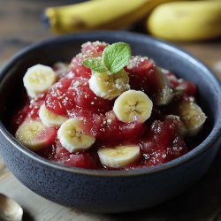 Confiture rhubarbe et banane maison