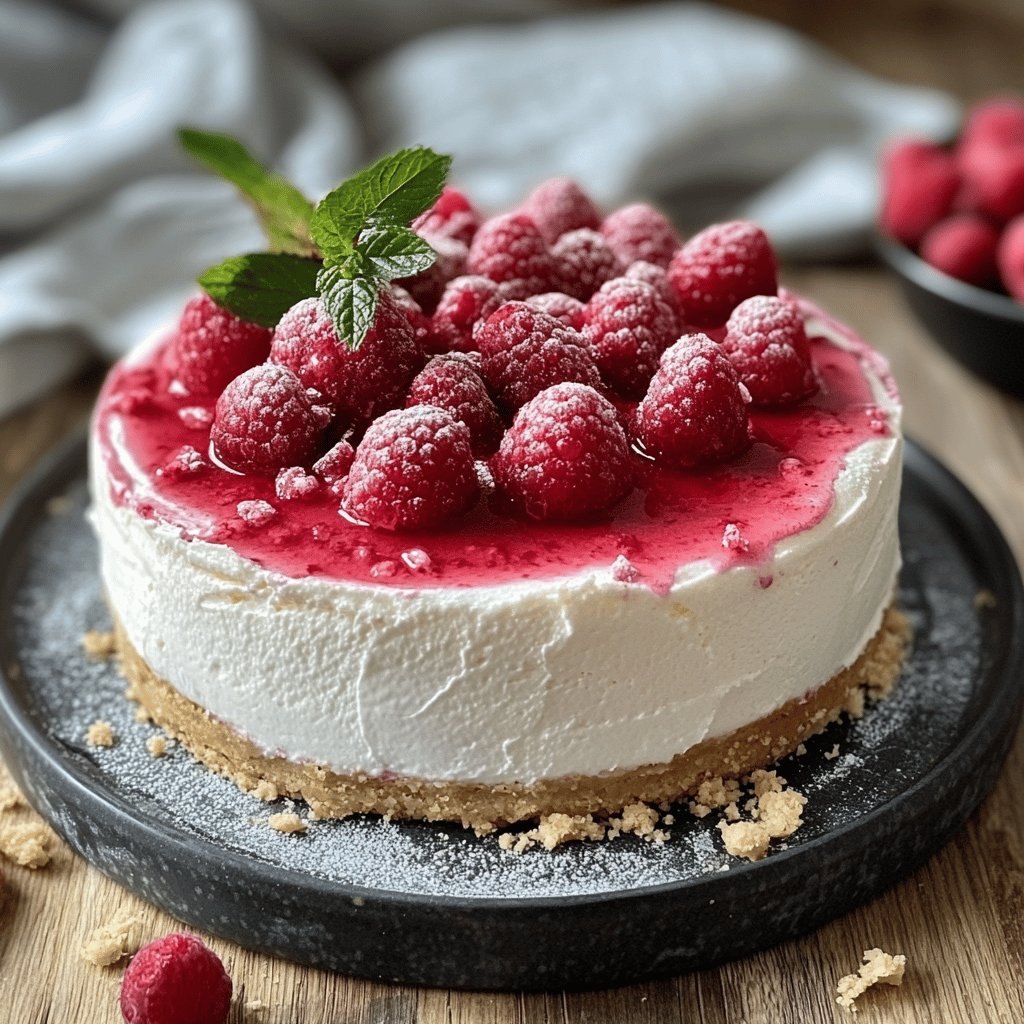 Cheesecake à la framboise