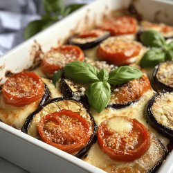 Gratin d'aubergine et tomate au parmesan