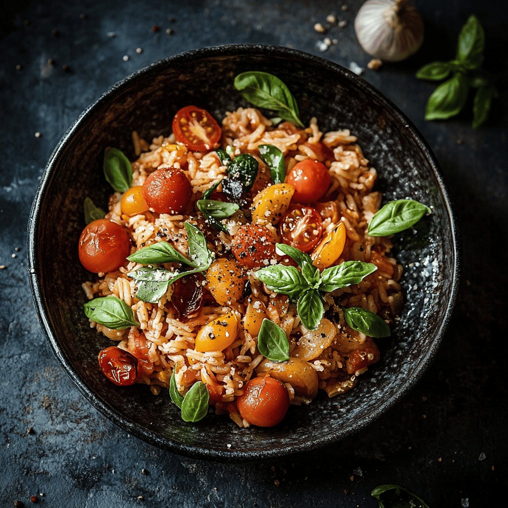 Riz à la tomate et aux oignons