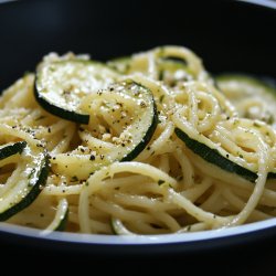 Spaghetti au pesto de courgettes