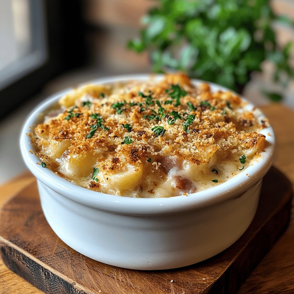 Gratin de coquillettes au jambon