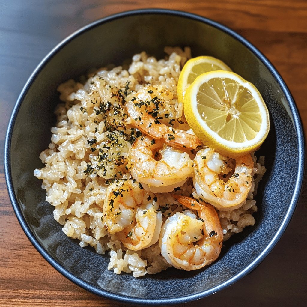 Lemon Shrimp with Brown Rice