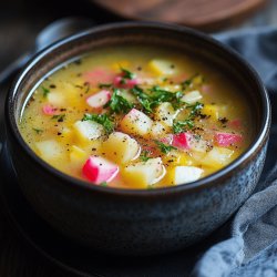 Soupe aux fanes de radis