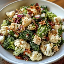 Broccoli and Cauliflower Salad