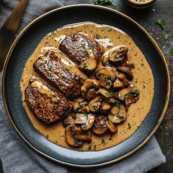 Steak with Mushroom Sauce