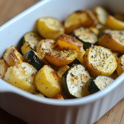 Courgettes et pommes de terre au four