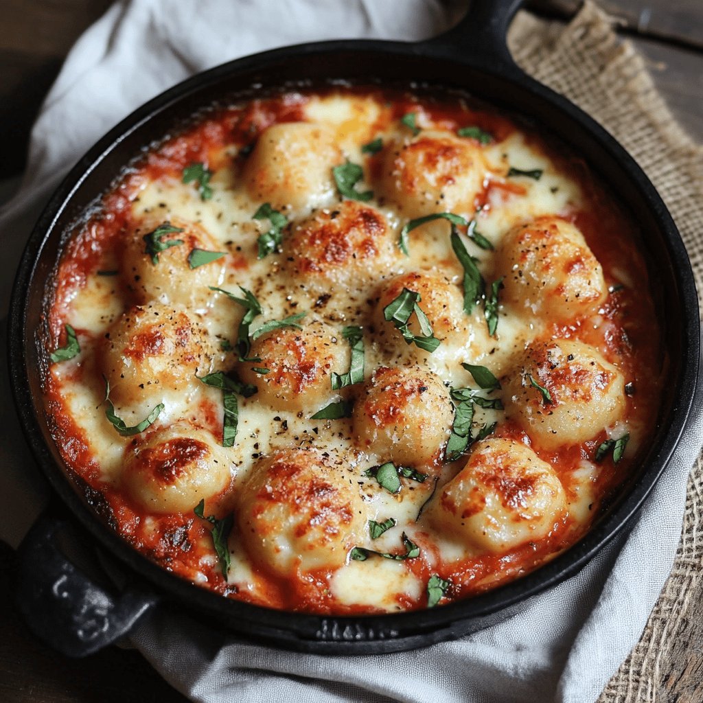 Gnocchis gratinés à la sauce tomate