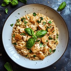 Risotto au poulet italien