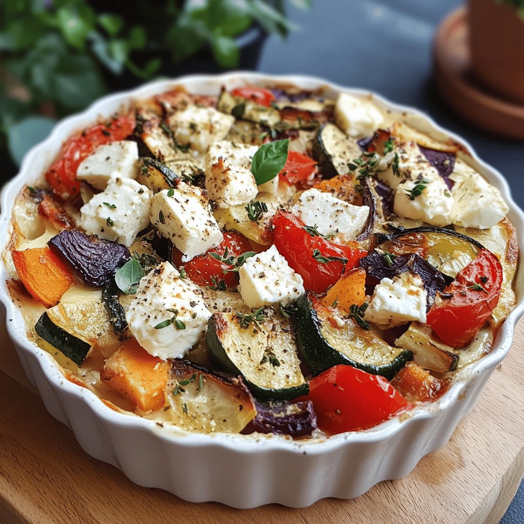 Flan de légumes à la feta