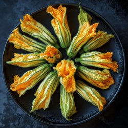 Fleurs de courgettes farcies à la brousse