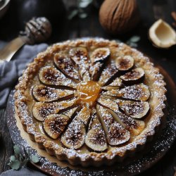 Tarte aux figues, miel et coco