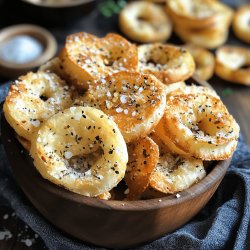 Salt and Garlic Bagel Chips