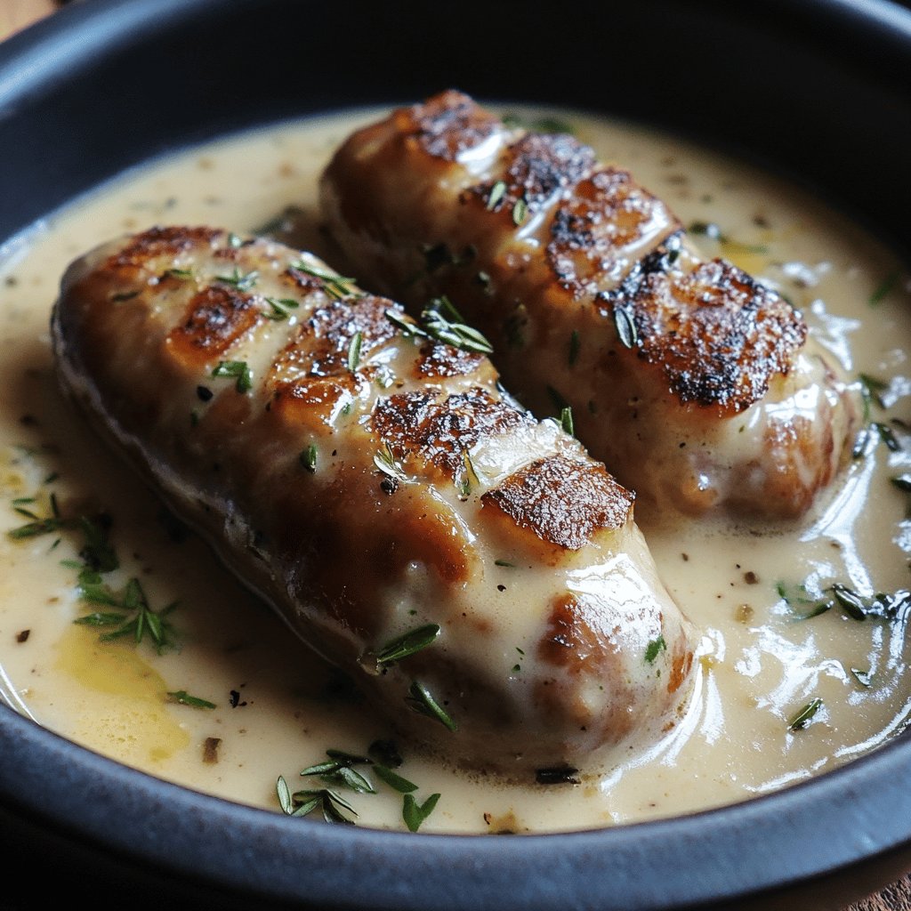 Andouillette sauce chaource