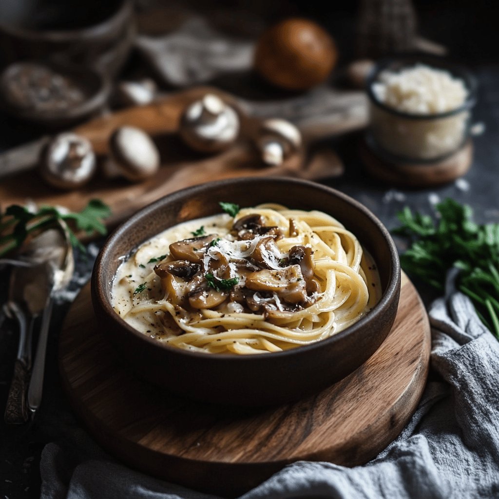 Fettucine Crème Champignons