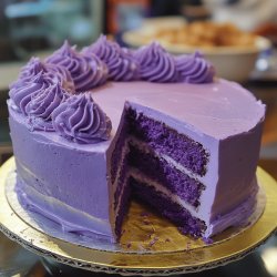 Delicious Ube-Macapuno Cake