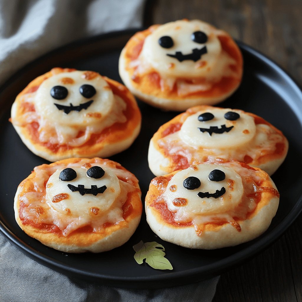 Mini pizzas d'Halloween