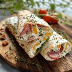 Wrap frais au jambon et chèvre