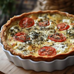 Quiche sans pâte poireau-mozzarella