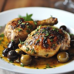 Poulet aux olives savoureux