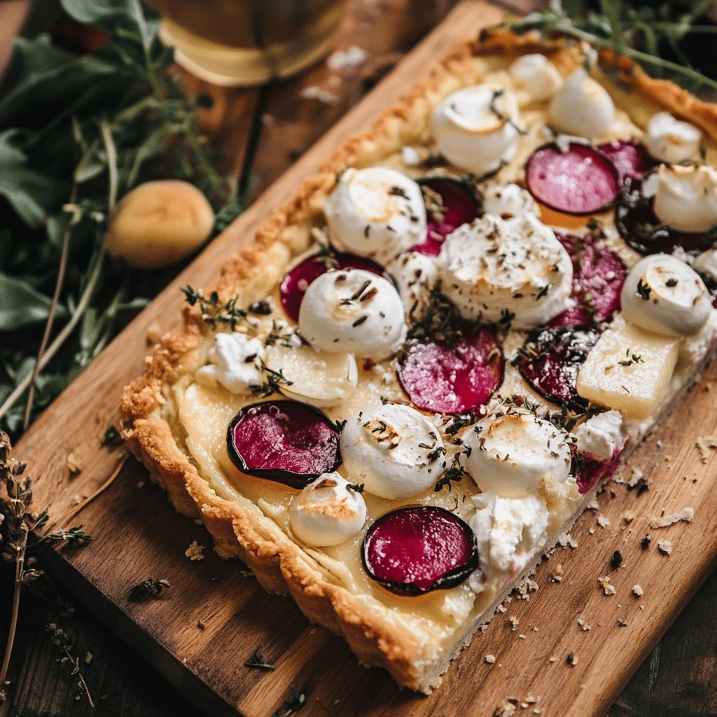 Tarte au chèvre et poireaux