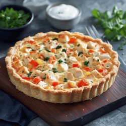 Quiche au Poulet et Poivron