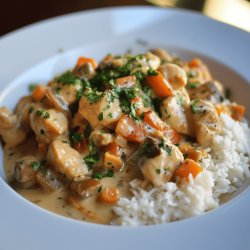 Riz au poulet crémeux