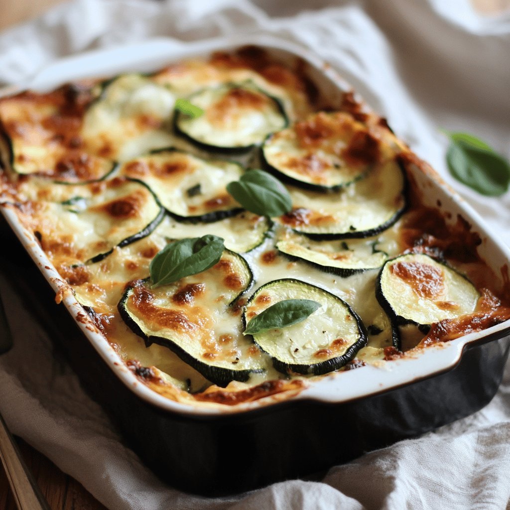 Lasagnes de courgettes légères