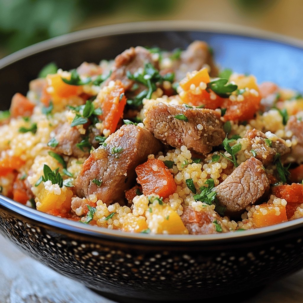 Joues de porc façon couscous